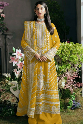 ANAMSA Georgette Embroidered Salwar Suit Material