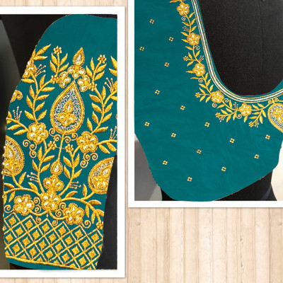 ORIGINEXCLUSIVE Art Silk Embroidered Blouse Material
