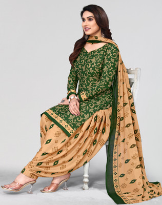 SIRIL Crepe Printed Kurta & Patiyala Material