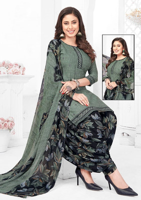 SAPTAPADI DESIGNER Crepe Self Design Salwar Suit Material