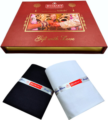 JHABAK'S Cotton Blend Solid Shirt & Trouser Fabric