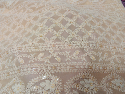 Divine Trends Georgette Embroidered Multipurpose Running Fabric