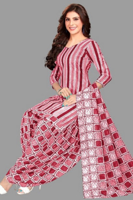 SHREE JEENMATA COLLECTION Crepe Printed Kurta & Patiyala Material