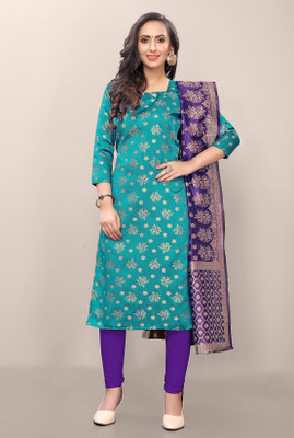 Krishiva Hub Brocade Self Design Salwar Suit Material