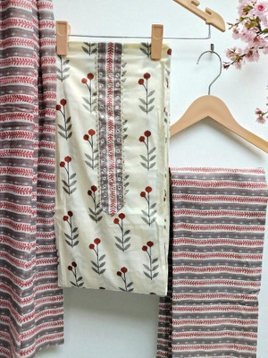 krishna boutique Pure Cotton Printed Salwar Suit Material