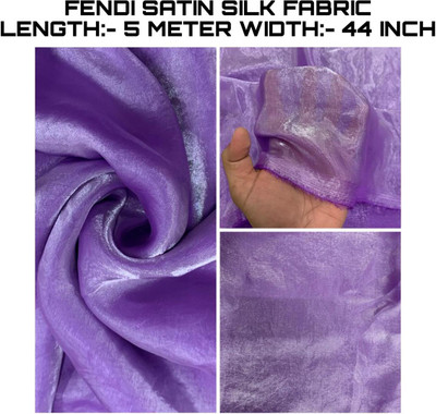 KRISHNAM TRENDS Silk Blend Self Design Multi-purpose Fabric