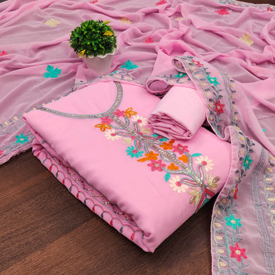 Divastri Georgette Embroidered Salwar Suit Material
