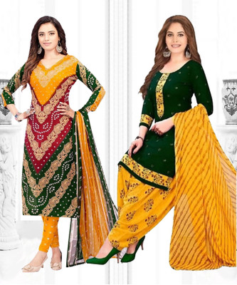 Aumki Crepe Printed Salwar Suit Material