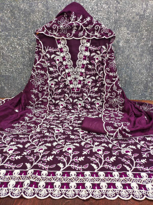NIDHI'S FASHION Georgette Embroidered Salwar Suit Material