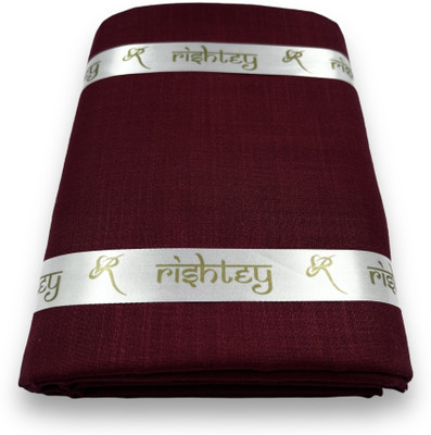 RSIHTEY Cotton Blend Solid Shirt Fabric