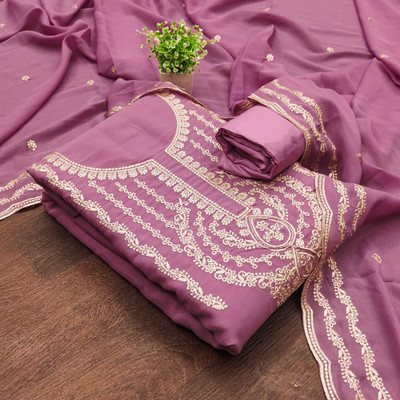 HouseOfCommon Georgette Embroidered Salwar Suit Material