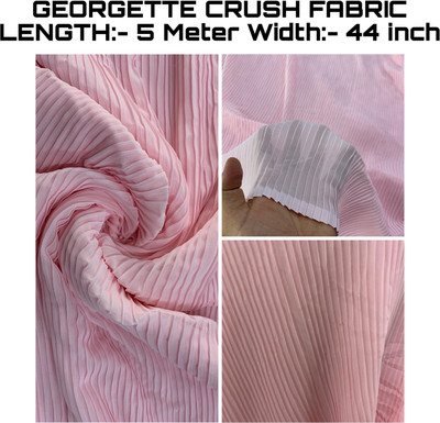 KRISHNAM TRENDS Georgette Self Design Multipurpose Running Fabric