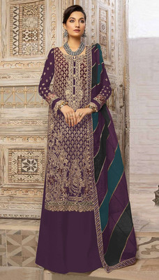 Fashion Care Georgette Embroidered Salwar Suit Material