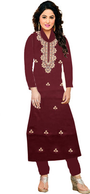 Amrit Trading Co Wool Embroidered Salwar Suit Material