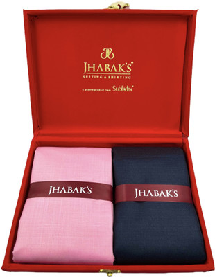 JHABAK'S Cotton Blend Solid Shirt & Trouser Fabric