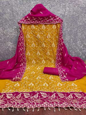 TNT Cotton Blend Embroidered Salwar Suit Material