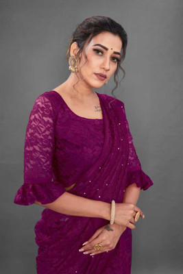 DESTY Net/Lace Self Design Blouse Material