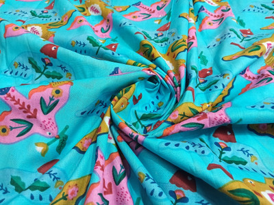 FABRIKANHA Pure Cotton Printed Multi-purpose Fabric