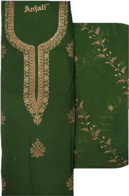 Soul Essence Cotton Blend Embroidered Salwar Suit Material