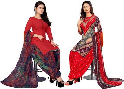 STYLEVEDA Crepe Printed Salwar Suit Material