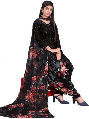 Threads Cotton Blend Floral Print Salwar Suit Material