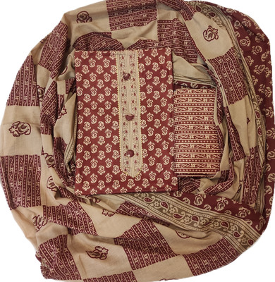 GC80 BY GAURI COLLECTION Pure Cotton Printed, Self Design Salwar Suit Material