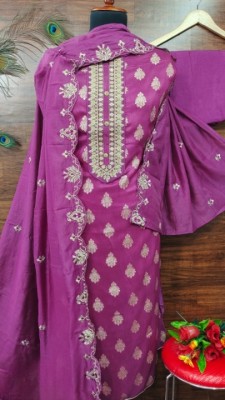 Vivah Collection Cotton Blend Solid Salwar Suit Material