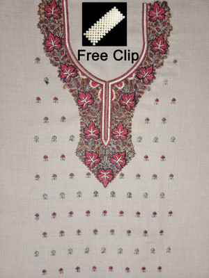 RADHE PRODUCTS Wool Embroidered Salwar Suit Material