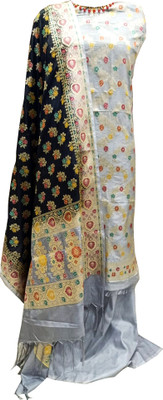 Naveera Pure Silk Self Design Salwar Suit Material