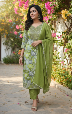 RIDDHI Polycotton Floral Print Salwar Suit Material