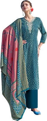 The Jazzbaat Wool Printed Salwar Suit Material