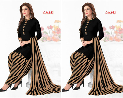Punjdhan ethnicstore Crepe Printed Kurta & Patiyala Material