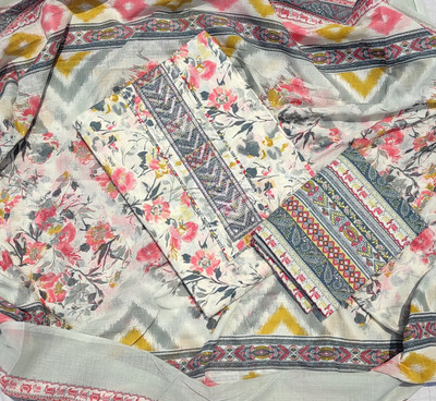 GC80 BY GAURI COLLECTION Pure Cotton Printed, Self Design Salwar Suit Material