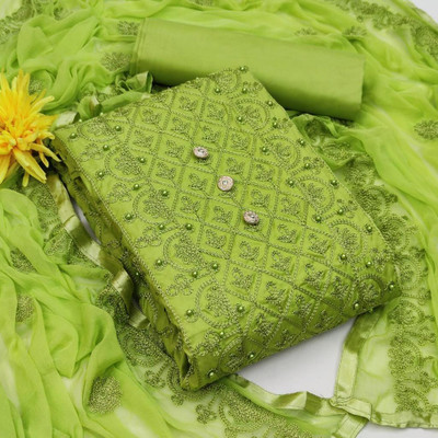 Aaradhya Wholeseler Cotton Blend Self Design Kurta & Churidar Material