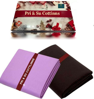 Pri & Su CottLinns Cotton Blend Solid, Self Design Shirt & Trouser Fabric