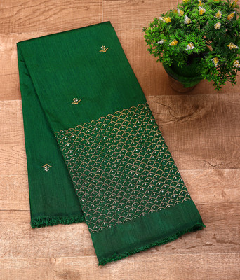 Fashion World Zone Art Silk Embroidered Blouse Material