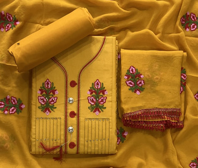 Design Willa Cotton Blend Embroidered Salwar Suit Material