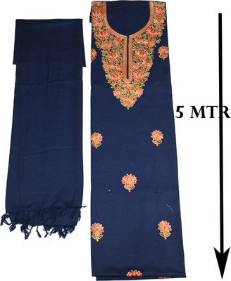 Vrinde Wool Embroidered Salwar Suit Material
