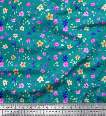 Soimoi Pure Cotton Floral Print Multi-purpose Fabric