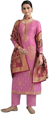 The Jazzbaat Pure Silk Printed Salwar Suit Material