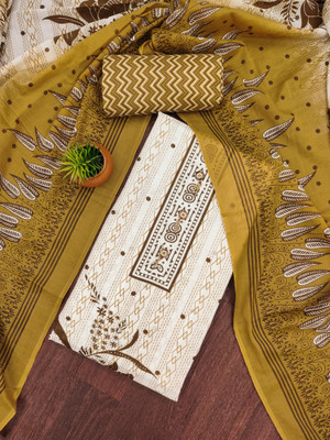 manvaa Cotton Blend Printed Salwar Suit Material