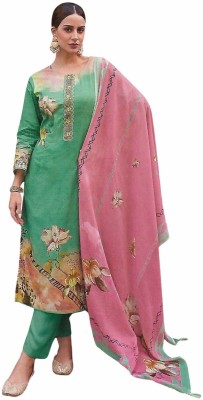 Soul Essence Pure Cotton Embroidered Salwar Suit Material