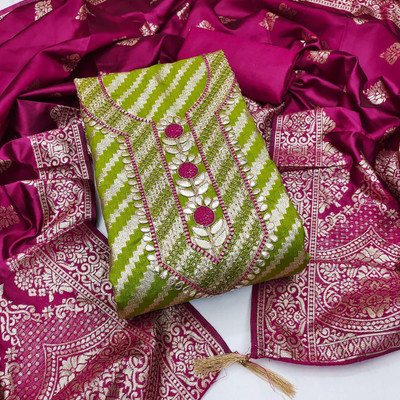Ashiya Fab Jacquard Striped Salwar Suit Material