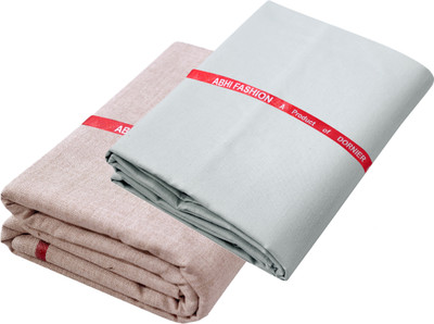 abhi fashion Cotton Blend Solid Shirt & Trouser Fabric