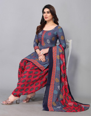 Samah Cotton Blend Printed Salwar Suit Material