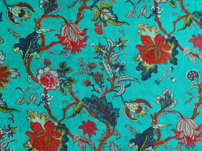 Ravaiyaa - Attitude Is Everything Velvet Floral Print Multi-purpose Fabric