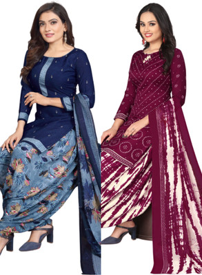 Threads Cotton Blend Printed Salwar Suit Material