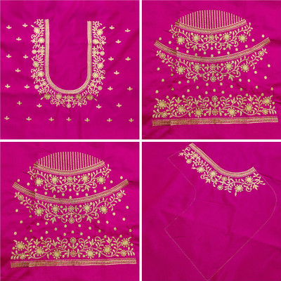 RAJVILASH Cotton Silk Embroidered Blouse Material