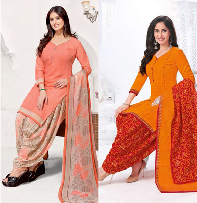 SIMPLYETHNIC Crepe Self Design Salwar Suit Material