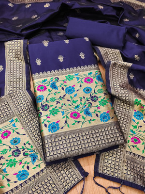 Divastri Cotton Silk Embellished Salwar Suit Material